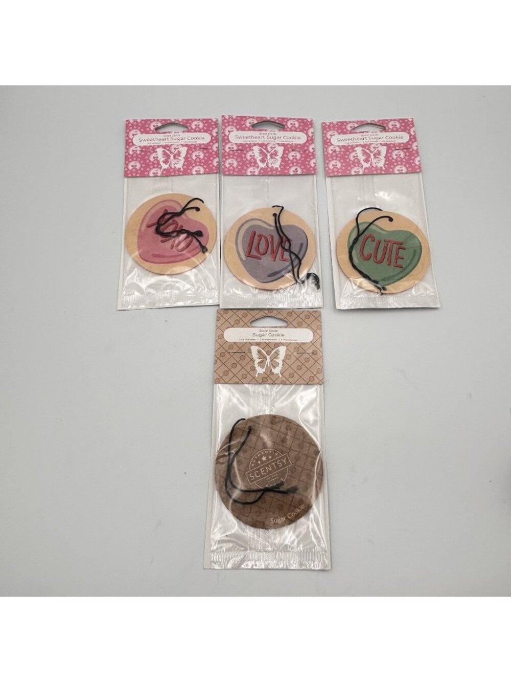 Scentsy Valentines Scent Circles Sweetheart Sugar Cookie Car Air Freshener 3”